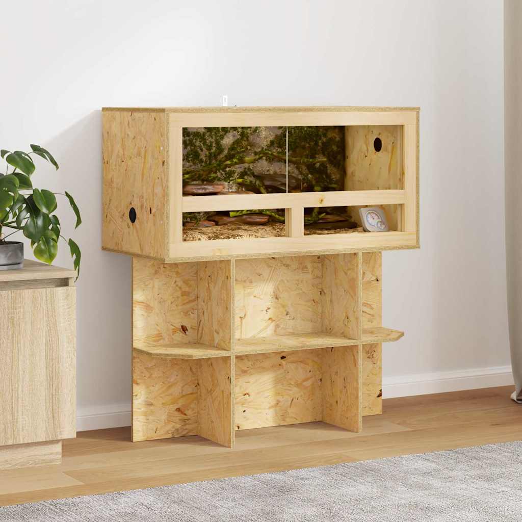 Terrariumbasis met plank Bruin 80 x 40 x 50 cm OSB is nu te koop bij PeponiXL, paradijselijk wonen!