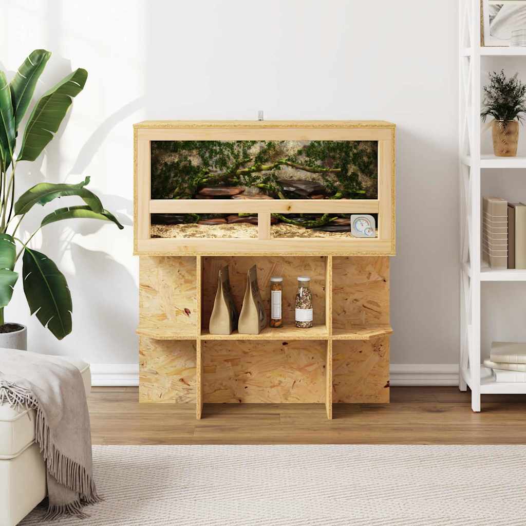Terrariumbasis met plank Bruin 80 x 40 x 50 cm OSB is nu te koop bij PeponiXL, paradijselijk wonen!