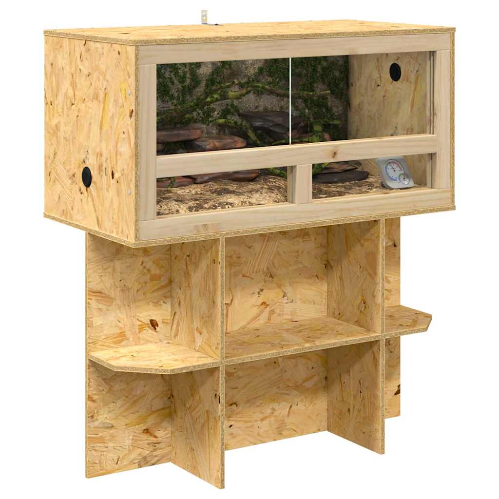 Terrariumbasis met plank Bruin 80 x 40 x 50 cm OSB is nu te koop bij PeponiXL, paradijselijk wonen!