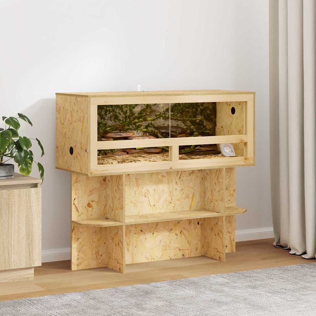 Terrariumbasis met plank Bruin 100 x 40 x 50 cm OSB is nu te koop bij PeponiXL, paradijselijk wonen!