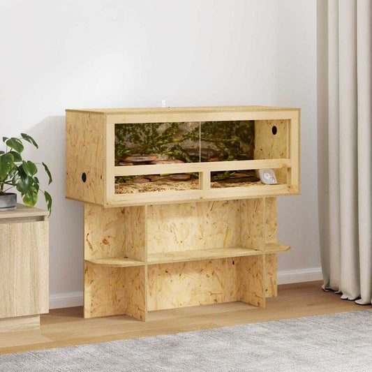Terrariumbasis met plank Bruin 100 x 40 x 50 cm OSB is nu te koop bij PeponiXL, paradijselijk wonen!