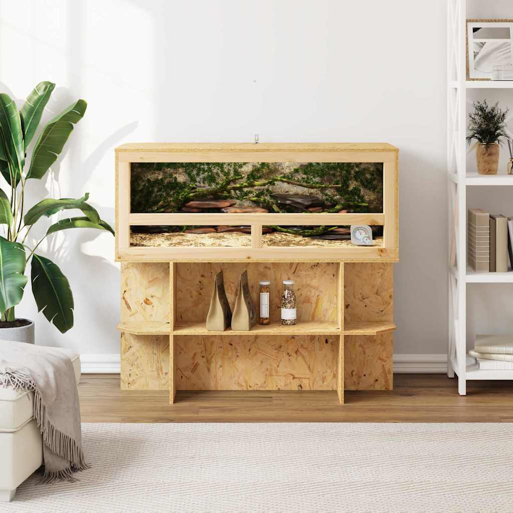 Terrariumbasis met plank Bruin 100 x 40 x 50 cm OSB is nu te koop bij PeponiXL, paradijselijk wonen!