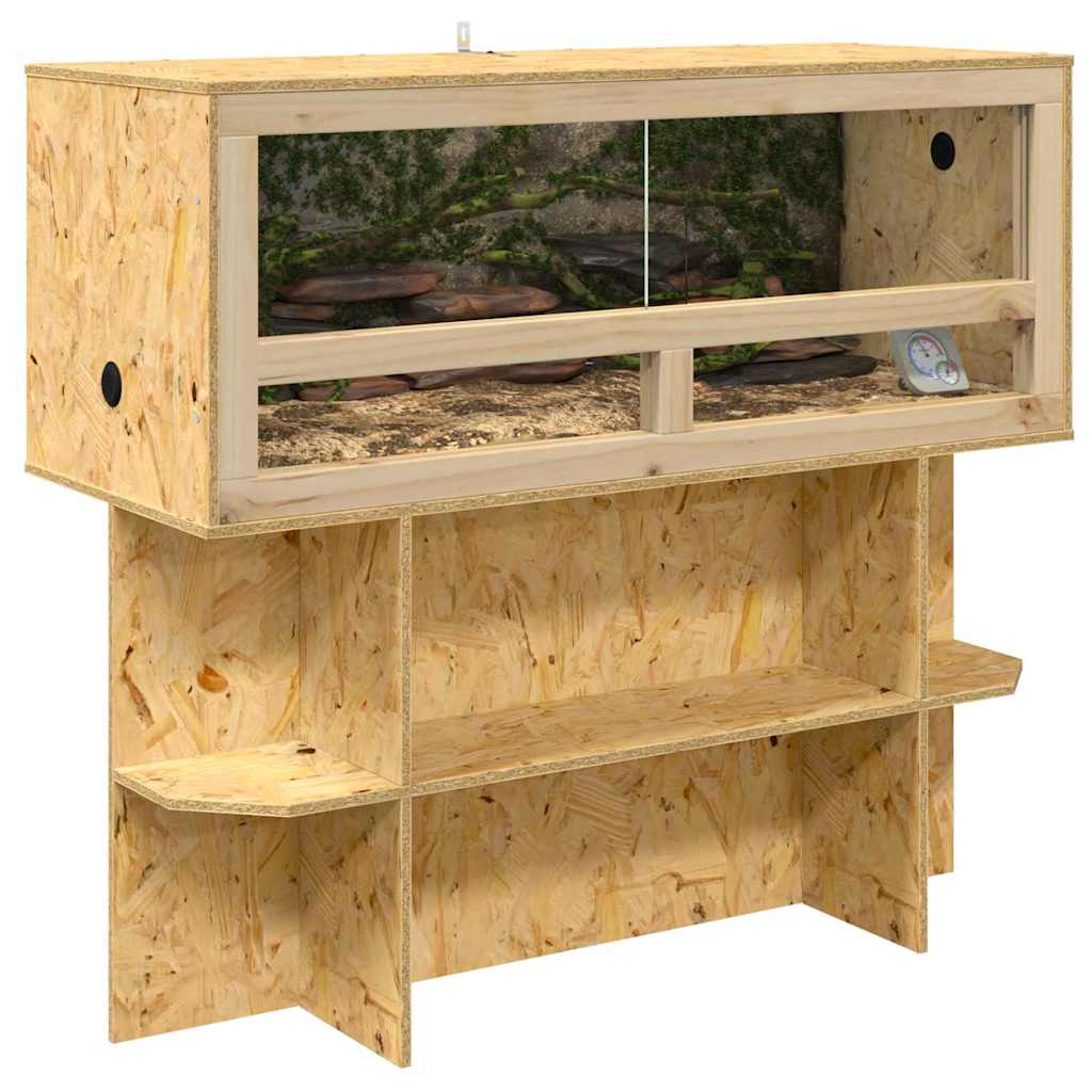 Terrariumbasis met plank Bruin 100 x 40 x 50 cm OSB is nu te koop bij PeponiXL, paradijselijk wonen!