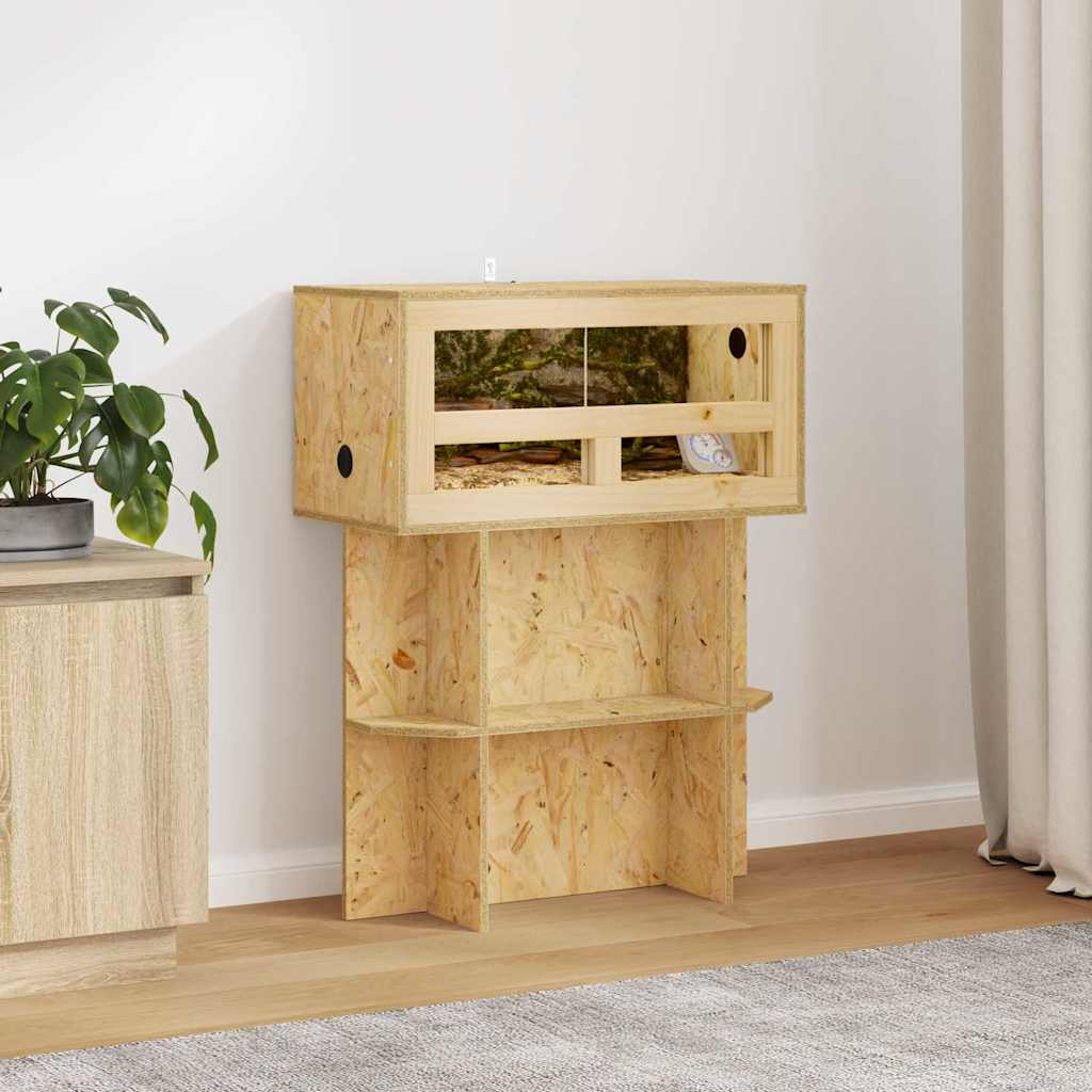 Terrariumbasis met plank Bruin 60 x 30 x 50 cm OSB is nu te koop bij PeponiXL, paradijselijk wonen!