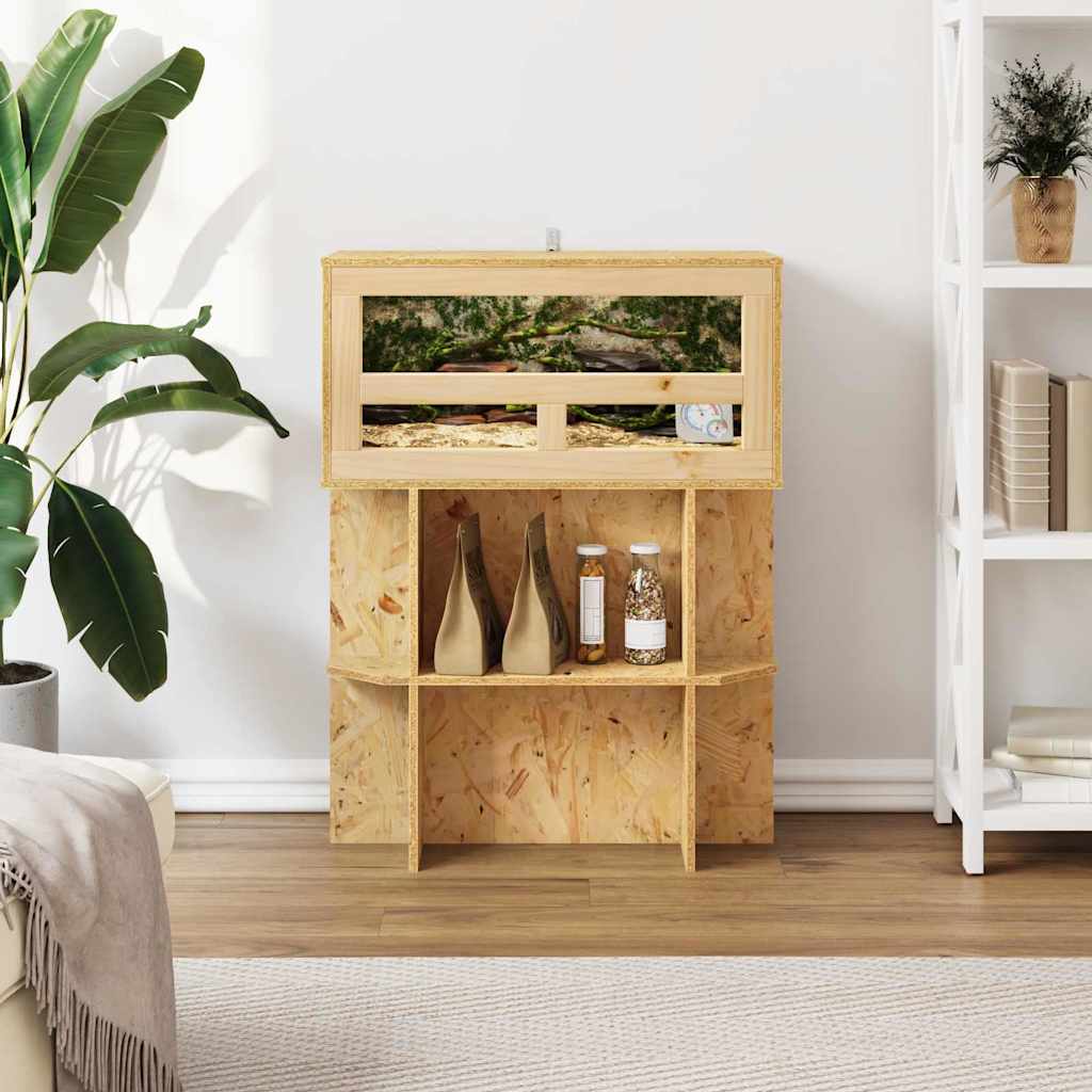 Terrariumbasis met plank Bruin 60 x 30 x 50 cm OSB is nu te koop bij PeponiXL, paradijselijk wonen!