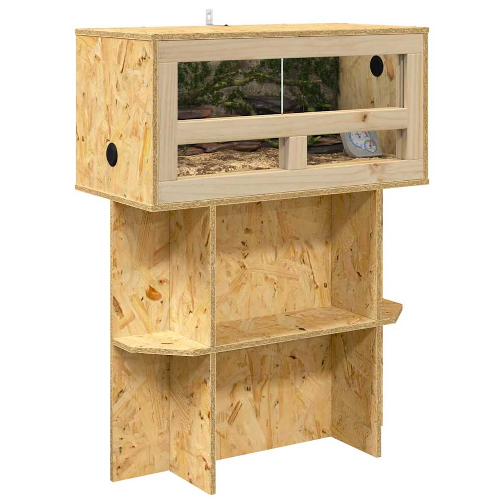 Terrariumbasis met plank Bruin 60 x 30 x 50 cm OSB is nu te koop bij PeponiXL, paradijselijk wonen!