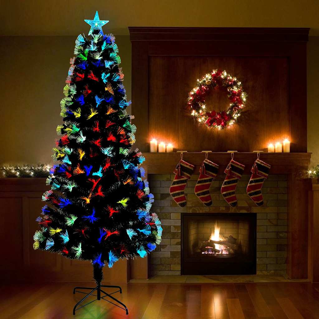 Kunstkerstboom met 250 LED met standaard Groen 210 cm PVC is nu te koop bij PeponiXL, paradijselijk wonen!