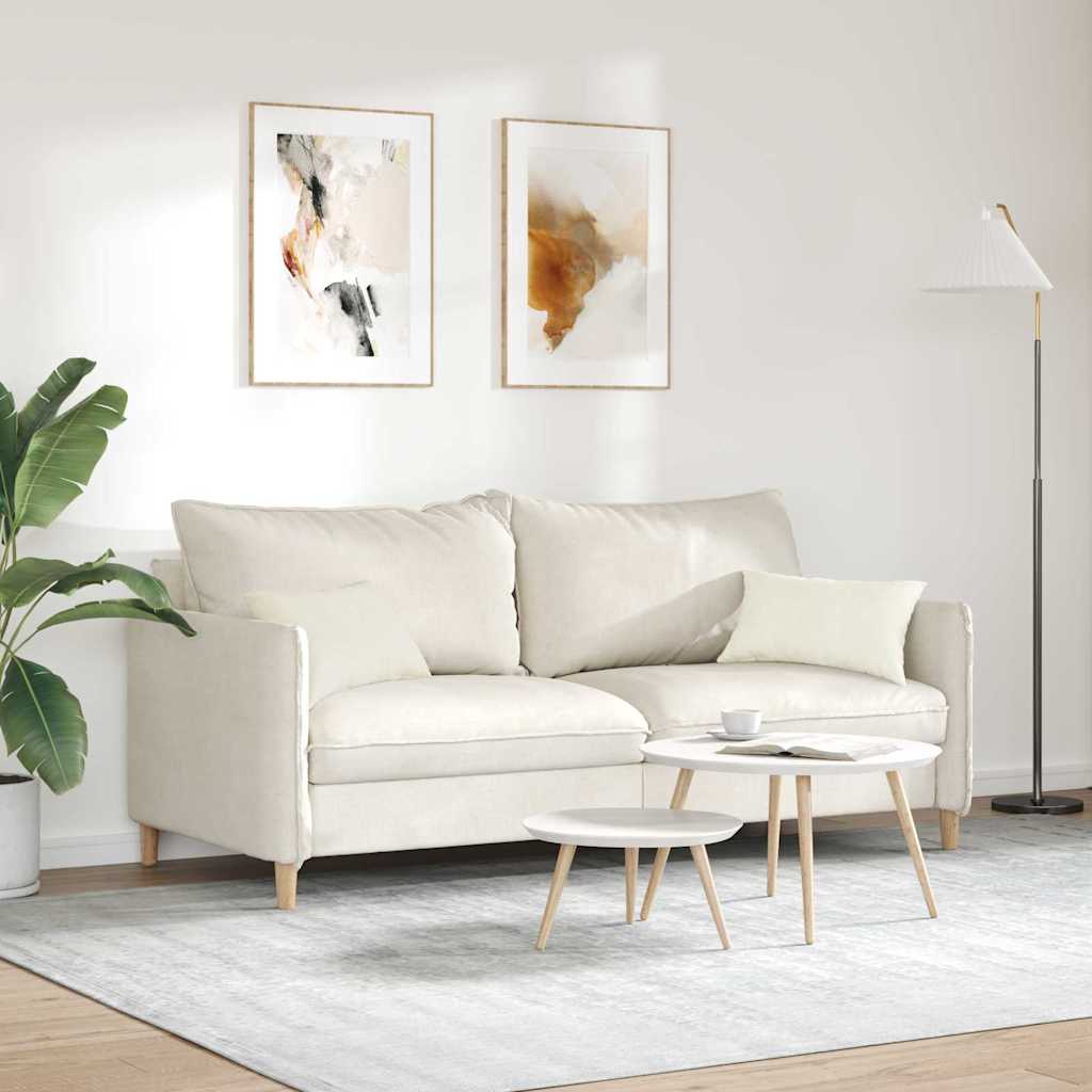 Sofa Kussens 2 stuks Crème 50 x 30 cm Cordstof is nu te koop bij PeponiXL, paradijselijk wonen!