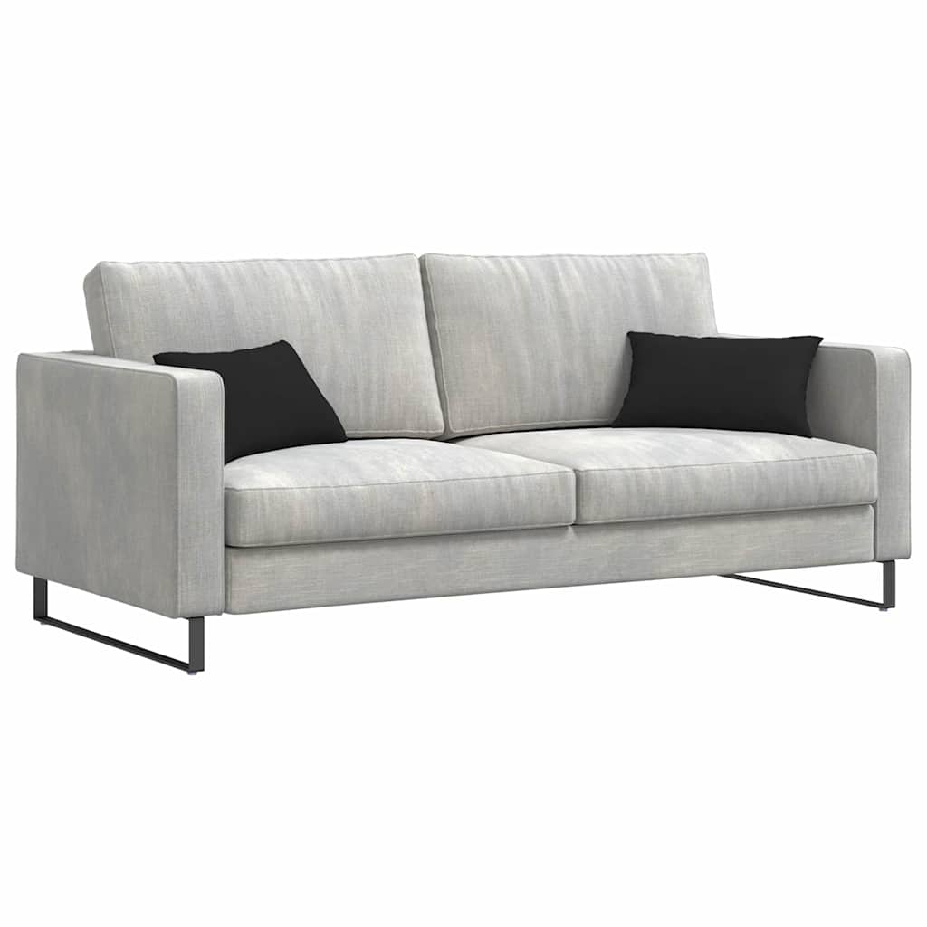 Sofa Kussens 2 stuks Zwart 50 x 30 cm Stof is nu te koop bij PeponiXL, paradijselijk wonen!