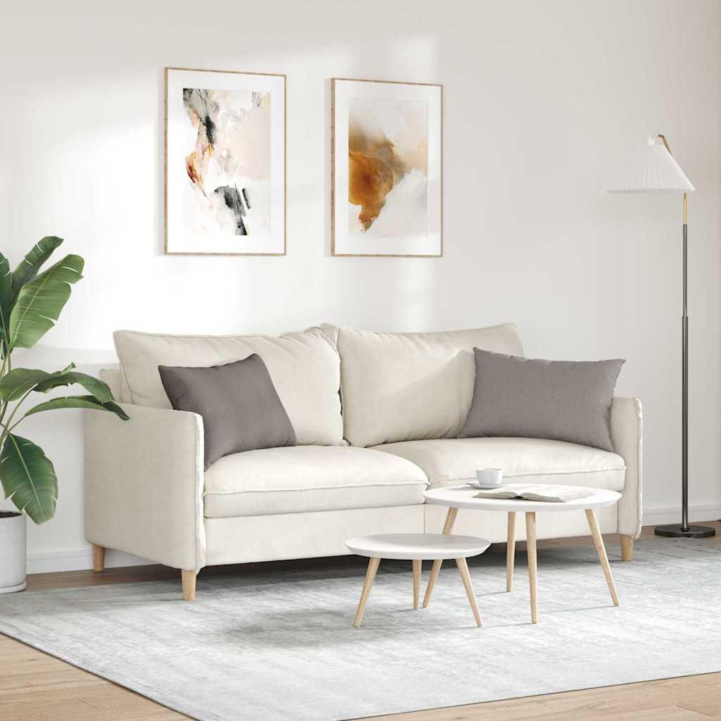 Sofa Kussens 2 stuks Taupe 60 x 40 cm Stof is nu te koop bij PeponiXL, paradijselijk wonen!