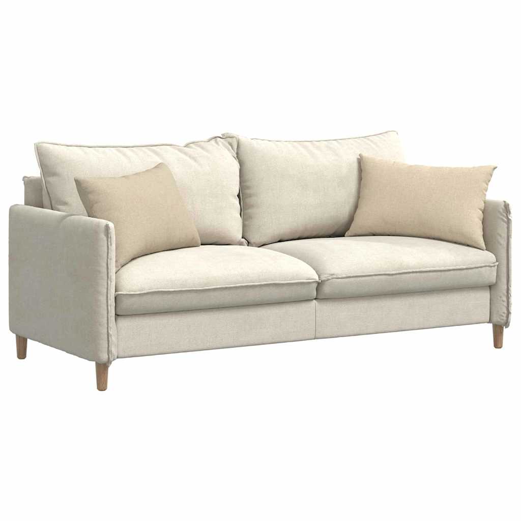Sofa Kussens 2 stuks Crème 60 x 40 cm Stof is nu te koop bij PeponiXL, paradijselijk wonen!