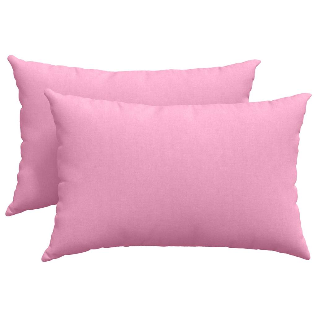 Sofa Kussens 2 stuks Roze 60 x 40 cm Stof is nu te koop bij PeponiXL, paradijselijk wonen!