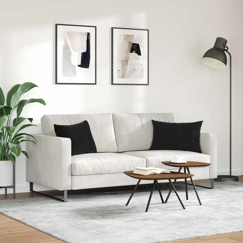 Sofa Kussens 2 stuks Zwart 60 x 40 cm Cordstof is nu te koop bij PeponiXL, paradijselijk wonen!
