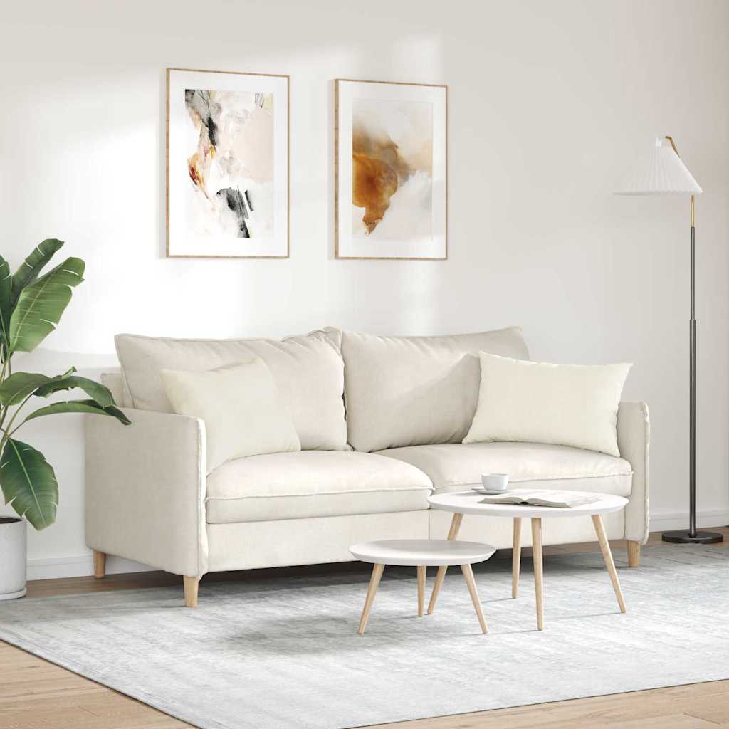 Sofa Kussens 2 stuks Crème 60 x 40 cm Cordstof is nu te koop bij PeponiXL, paradijselijk wonen!