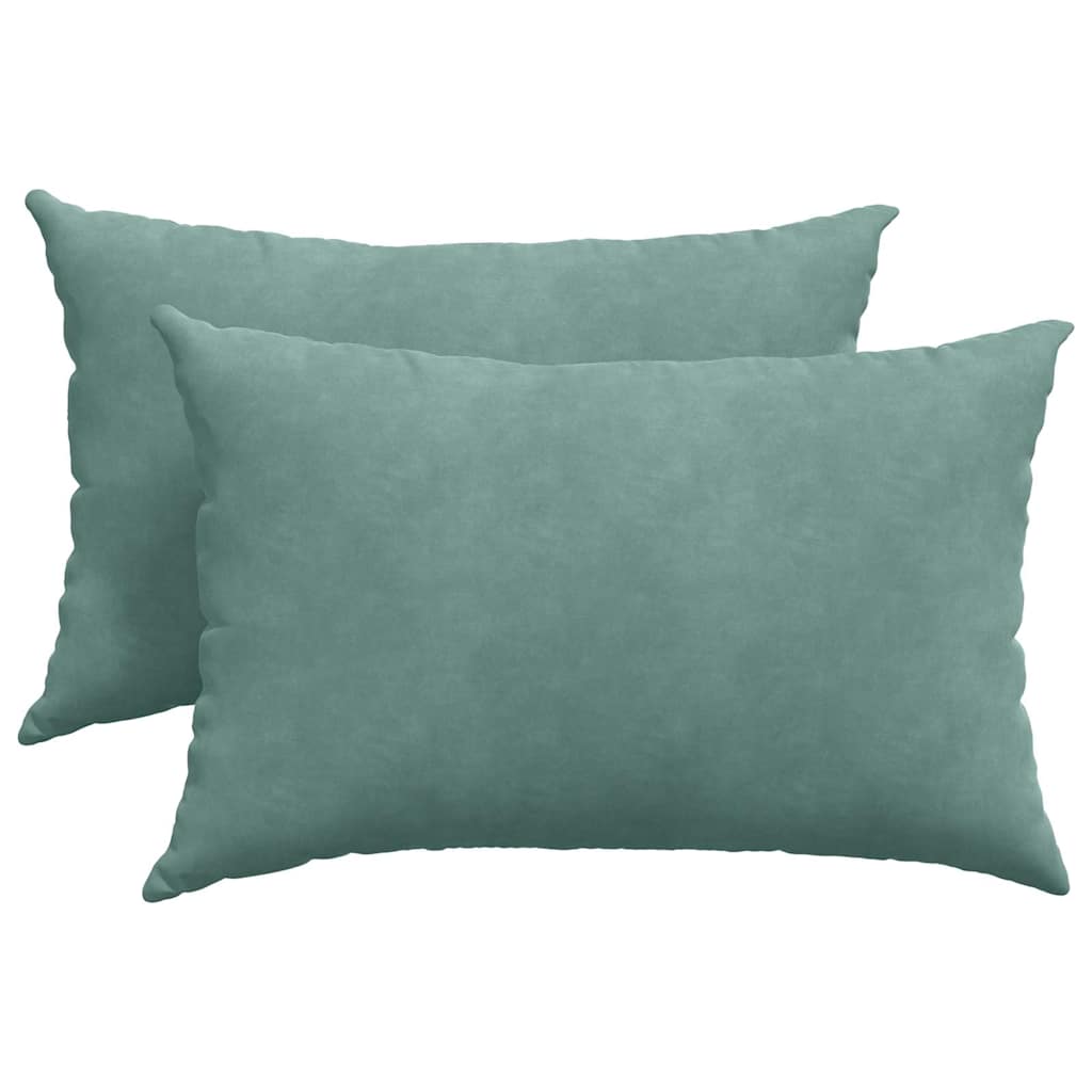 Sofa Kussens 2 stuks Zeegroen 60 x 40 cm Cordstof is nu te koop bij PeponiXL, paradijselijk wonen!
