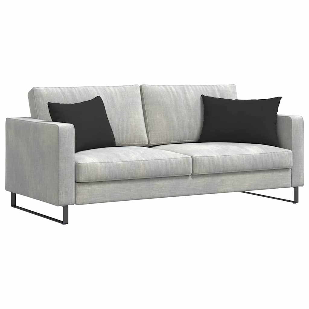 Sofa Kussens 2 stuks Zwart 60 x 40 cm Stof is nu te koop bij PeponiXL, paradijselijk wonen!