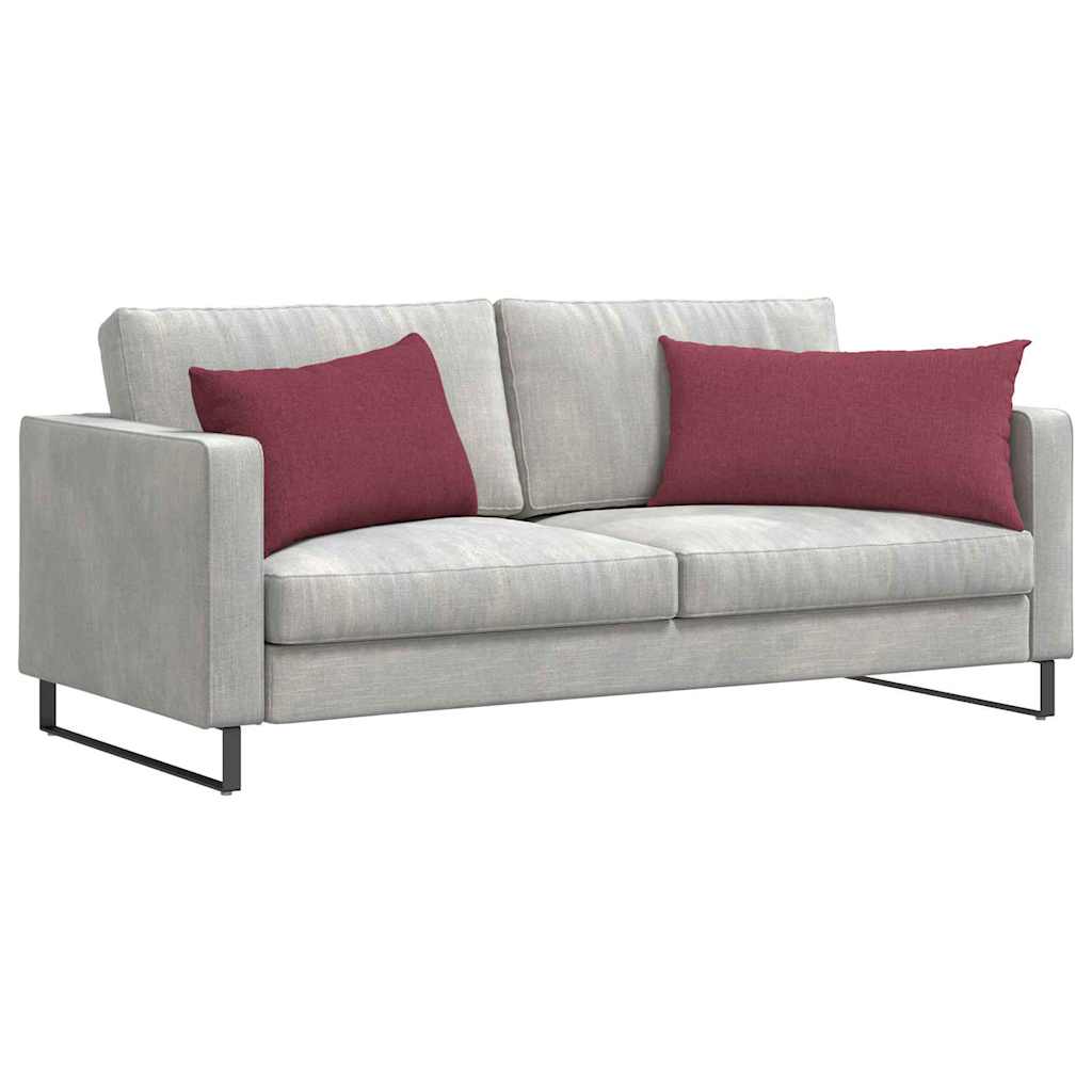 Sofa Kussens 2 stuks Wijnrood 80 x 40 cm Stof is nu te koop bij PeponiXL, paradijselijk wonen!