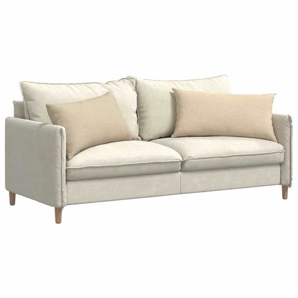 Sofa Kussens 2 stuks Crème 80 x 40 cm Stof is nu te koop bij PeponiXL, paradijselijk wonen!