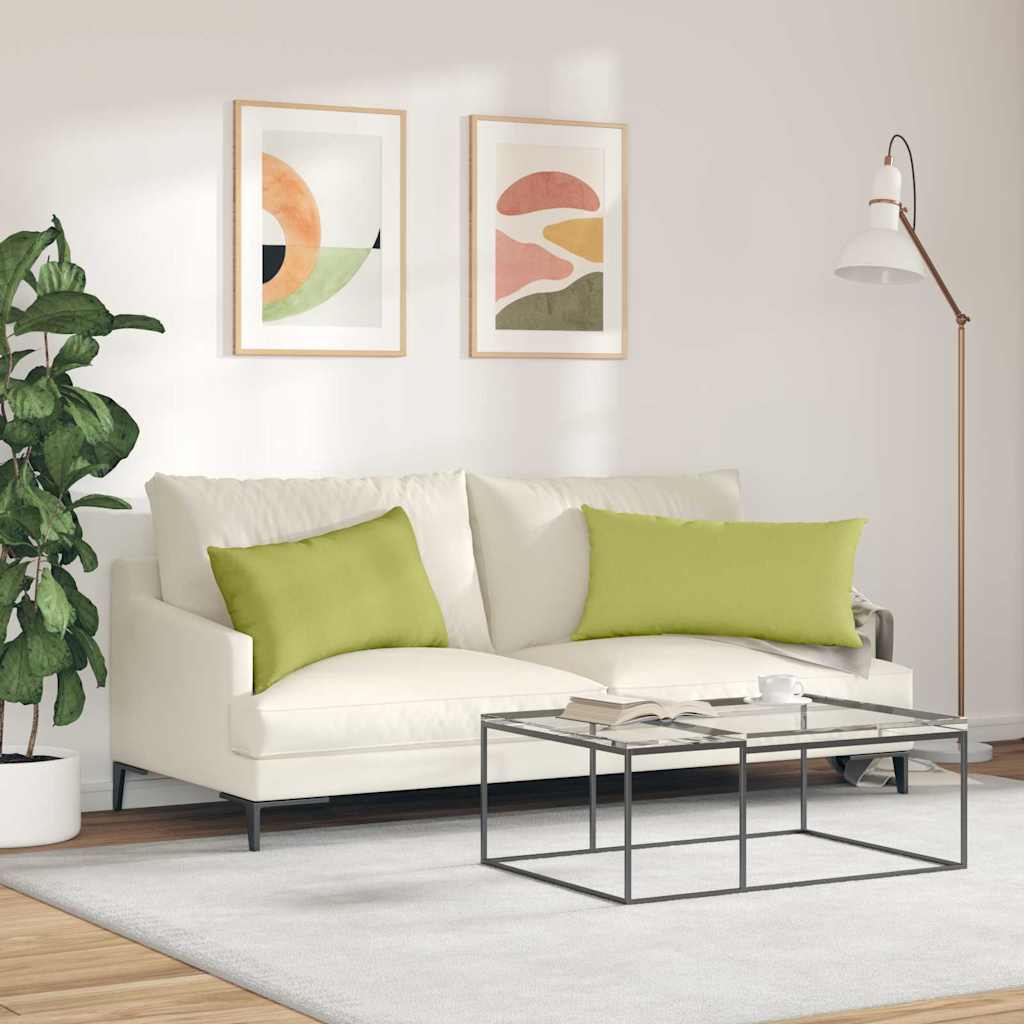 Sofa Kussens 2 stuks Lichtgroen 80 x 40 cm Stof is nu te koop bij PeponiXL, paradijselijk wonen!