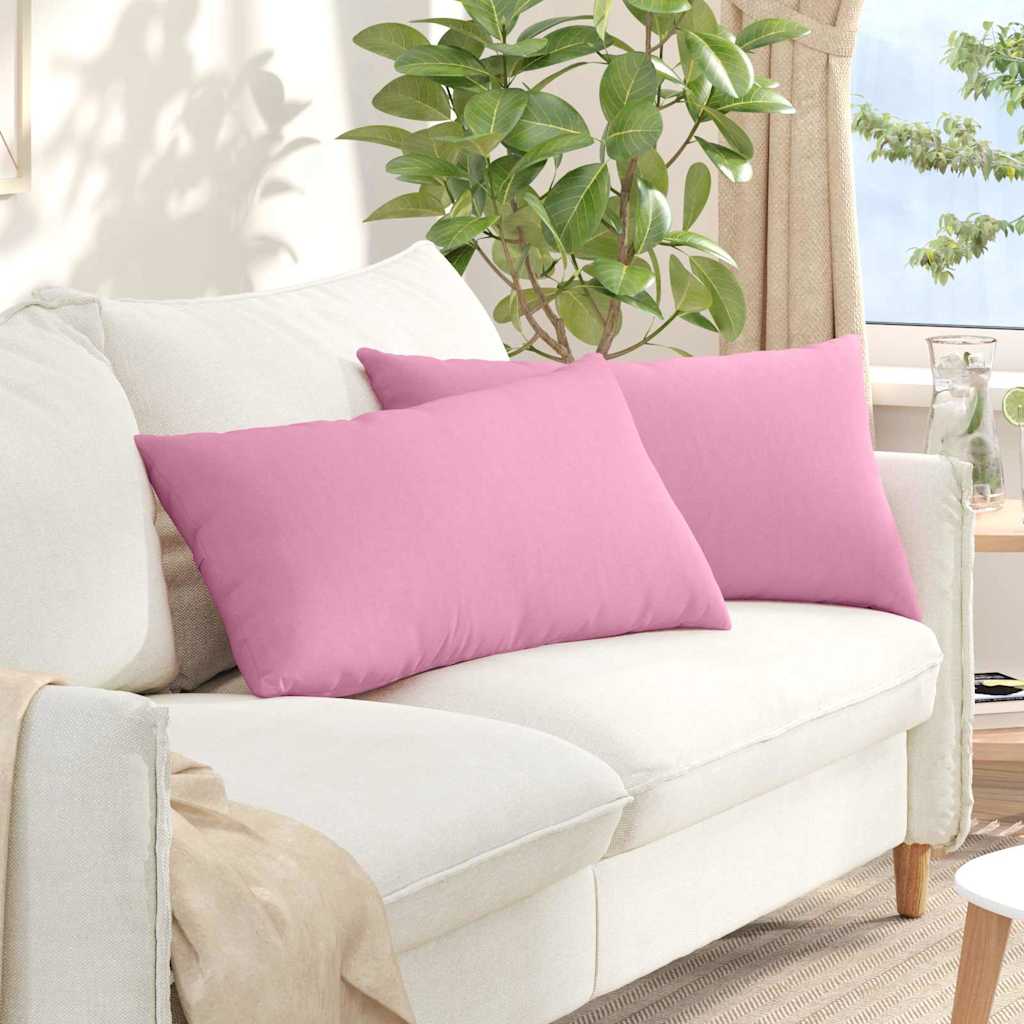 Sofa Kussens 2 stuks Roze 80 x 40 cm Stof is nu te koop bij PeponiXL, paradijselijk wonen!