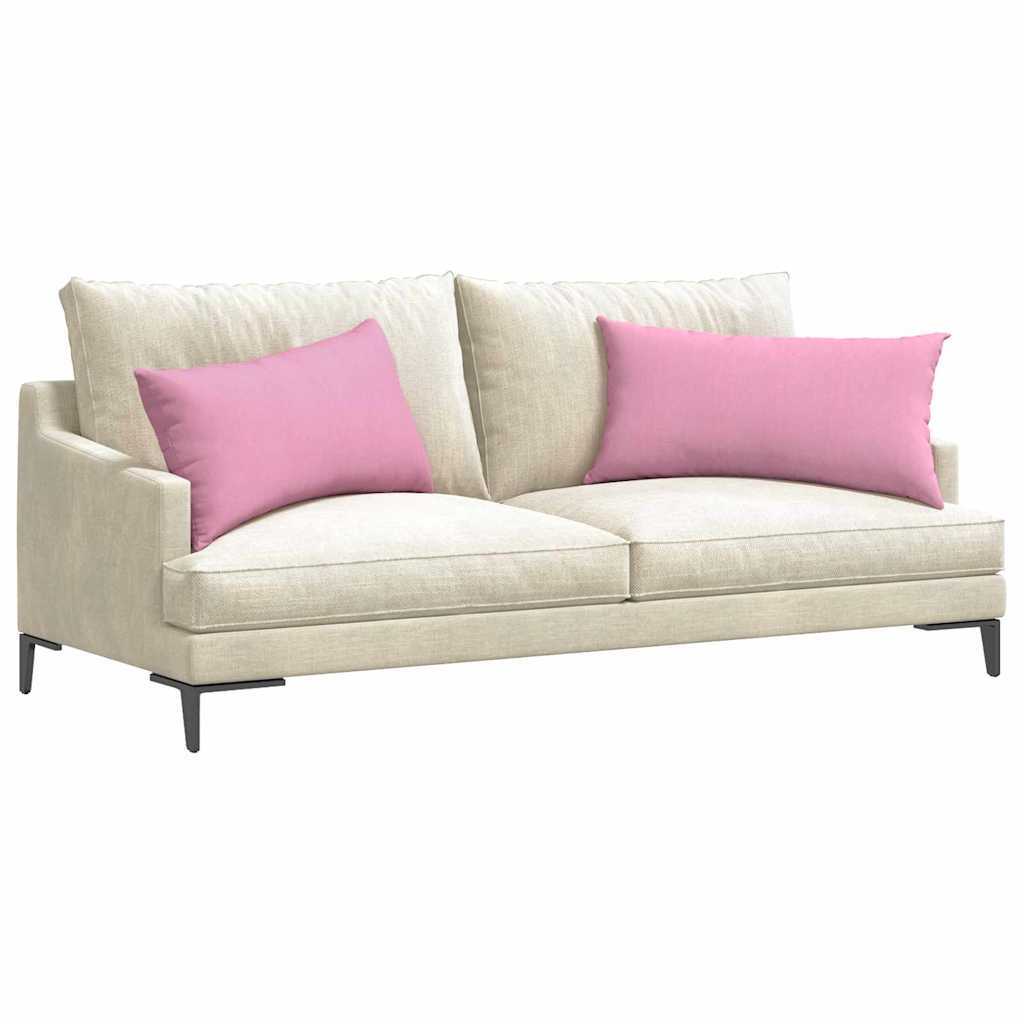 Sofa Kussens 2 stuks Roze 80 x 40 cm Stof is nu te koop bij PeponiXL, paradijselijk wonen!