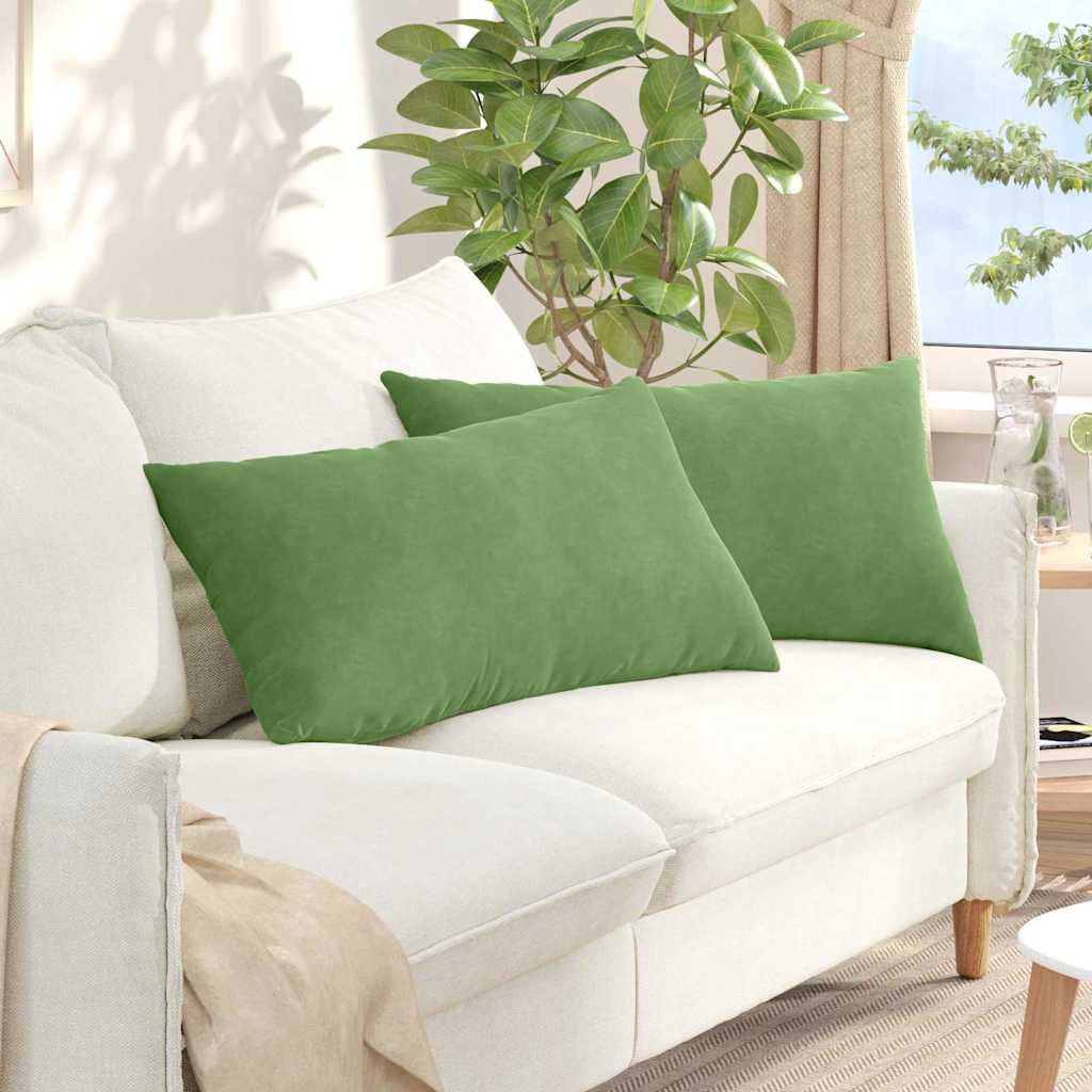Sofa Kussens 2 stuks Lichtgroen 80 x 40 cm Cordstof is nu te koop bij PeponiXL, paradijselijk wonen!