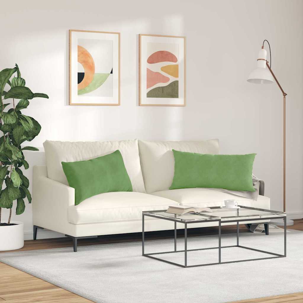 Sofa Kussens 2 stuks Lichtgroen 80 x 40 cm Cordstof is nu te koop bij PeponiXL, paradijselijk wonen!