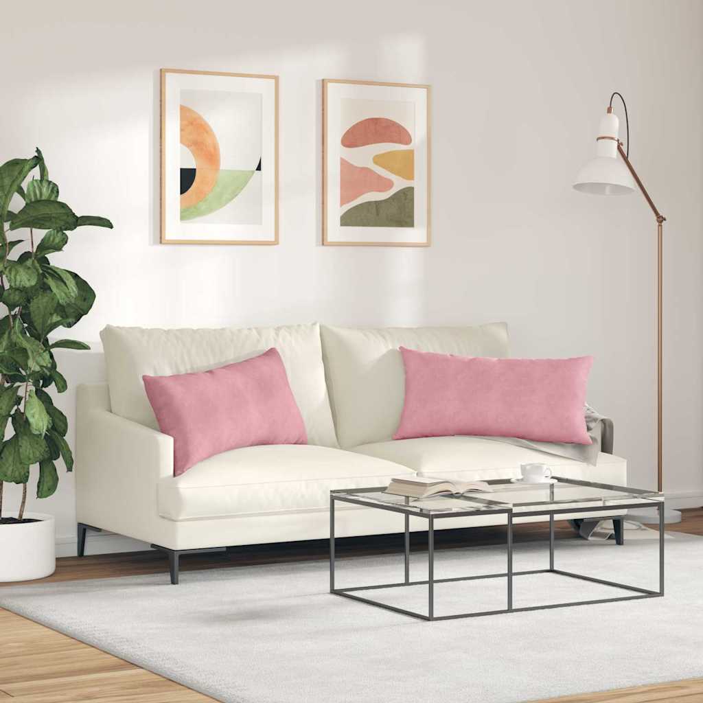 Sofa Kussens 2 stuks Roze 80 x 40 cm Cordstof is nu te koop bij PeponiXL, paradijselijk wonen!
