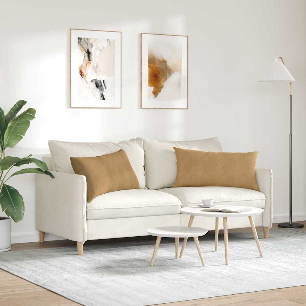 Sofa Kussens 2 stuks Bruin 80 x 40 cm Cordstof is nu te koop bij PeponiXL, paradijselijk wonen!