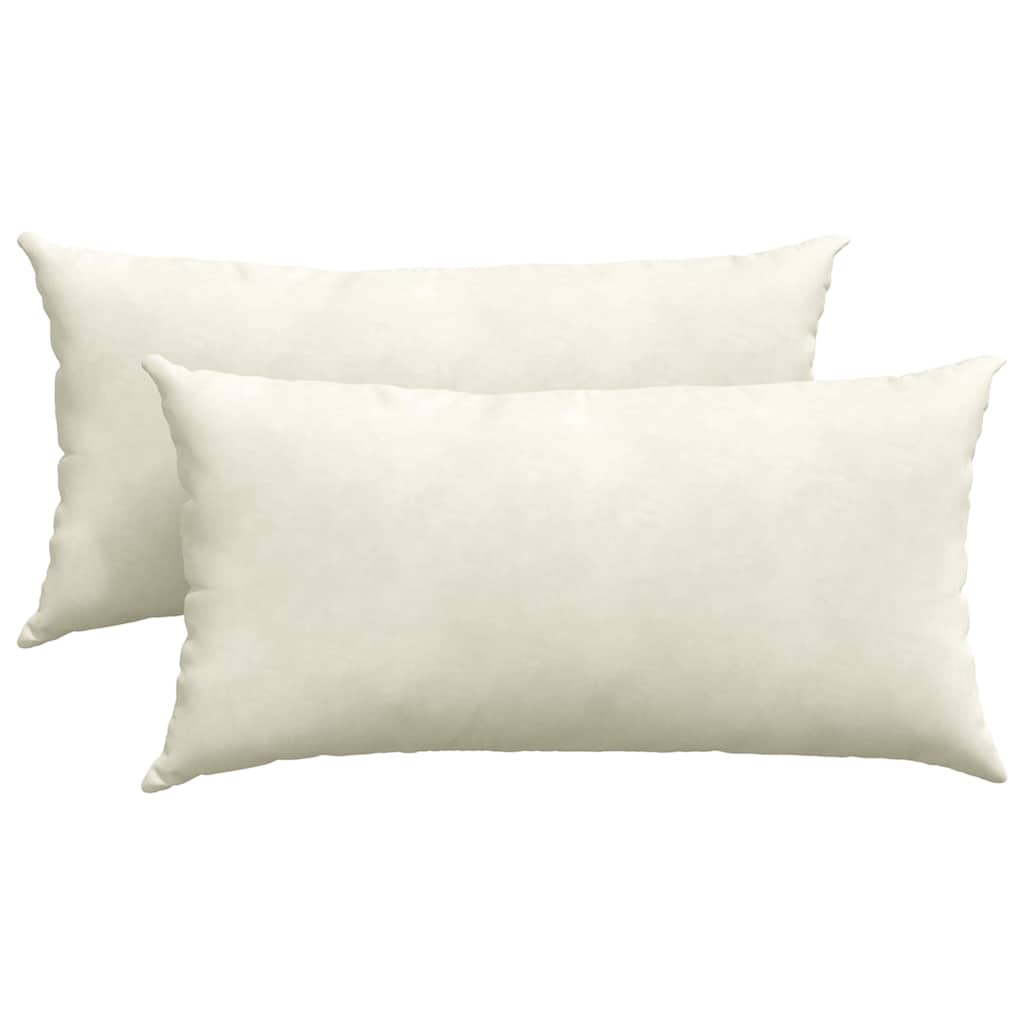 Sofa Kussens 2 stuks Crème 80 x 40 cm Cordstof is nu te koop bij PeponiXL, paradijselijk wonen!