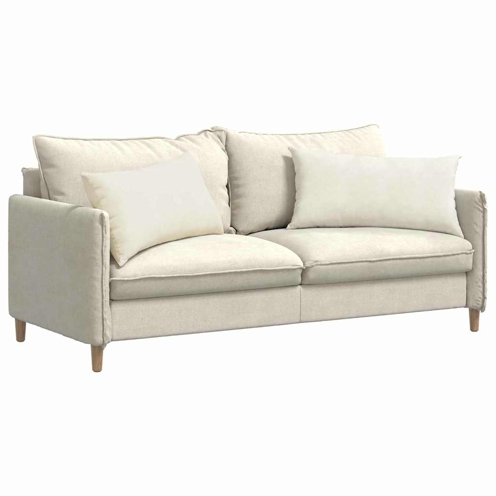Sofa Kussens 2 stuks Crème 80 x 40 cm Cordstof is nu te koop bij PeponiXL, paradijselijk wonen!