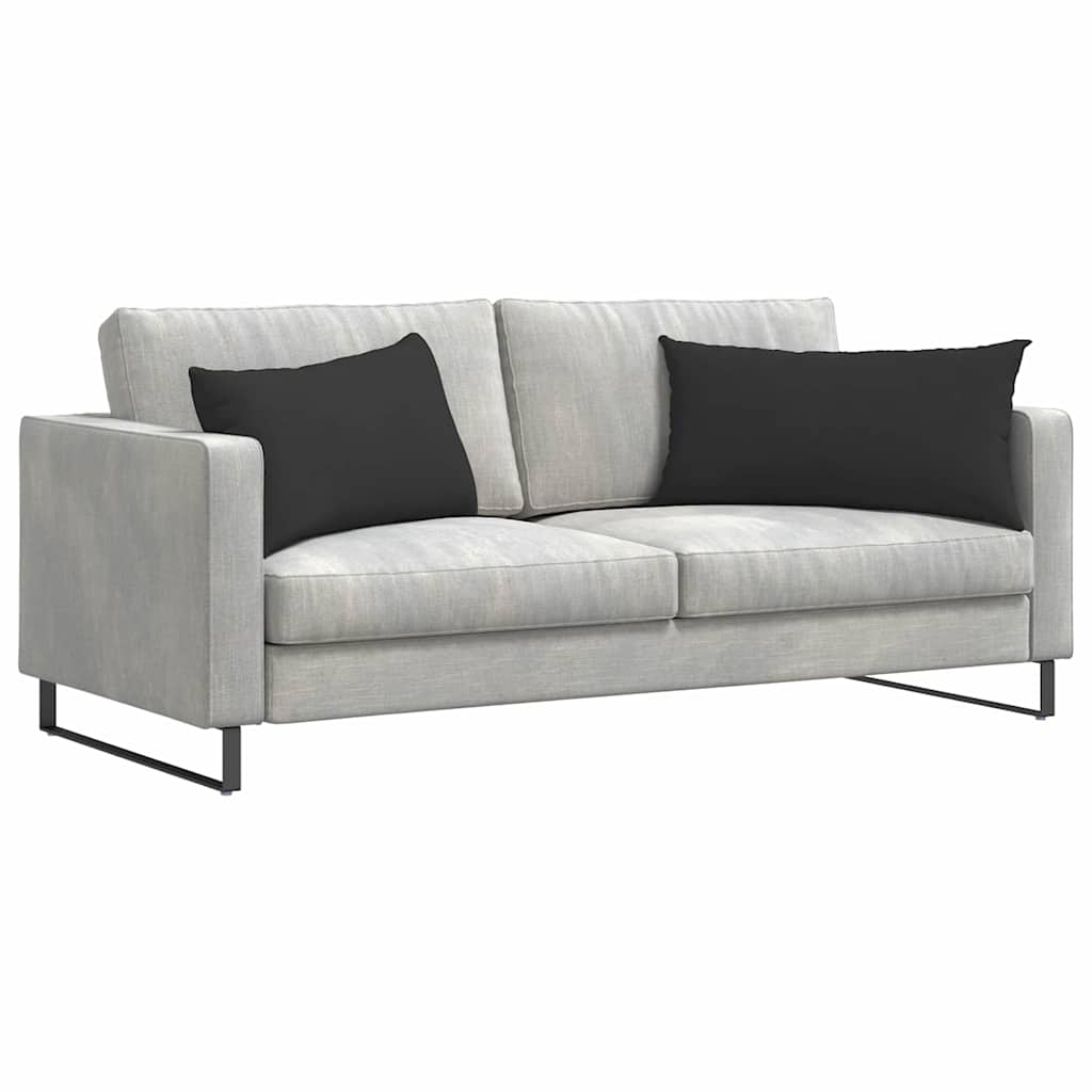Sofa Kussens 2 stuks Zwart 80 x 40 cm Stof is nu te koop bij PeponiXL, paradijselijk wonen!
