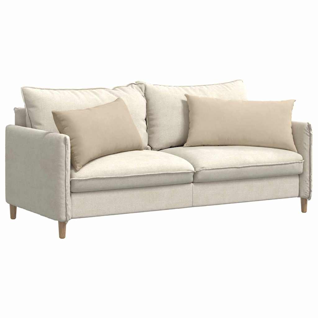 Sofa Kussens 2 stuks Crème 80 x 40 cm Stof is nu te koop bij PeponiXL, paradijselijk wonen!
