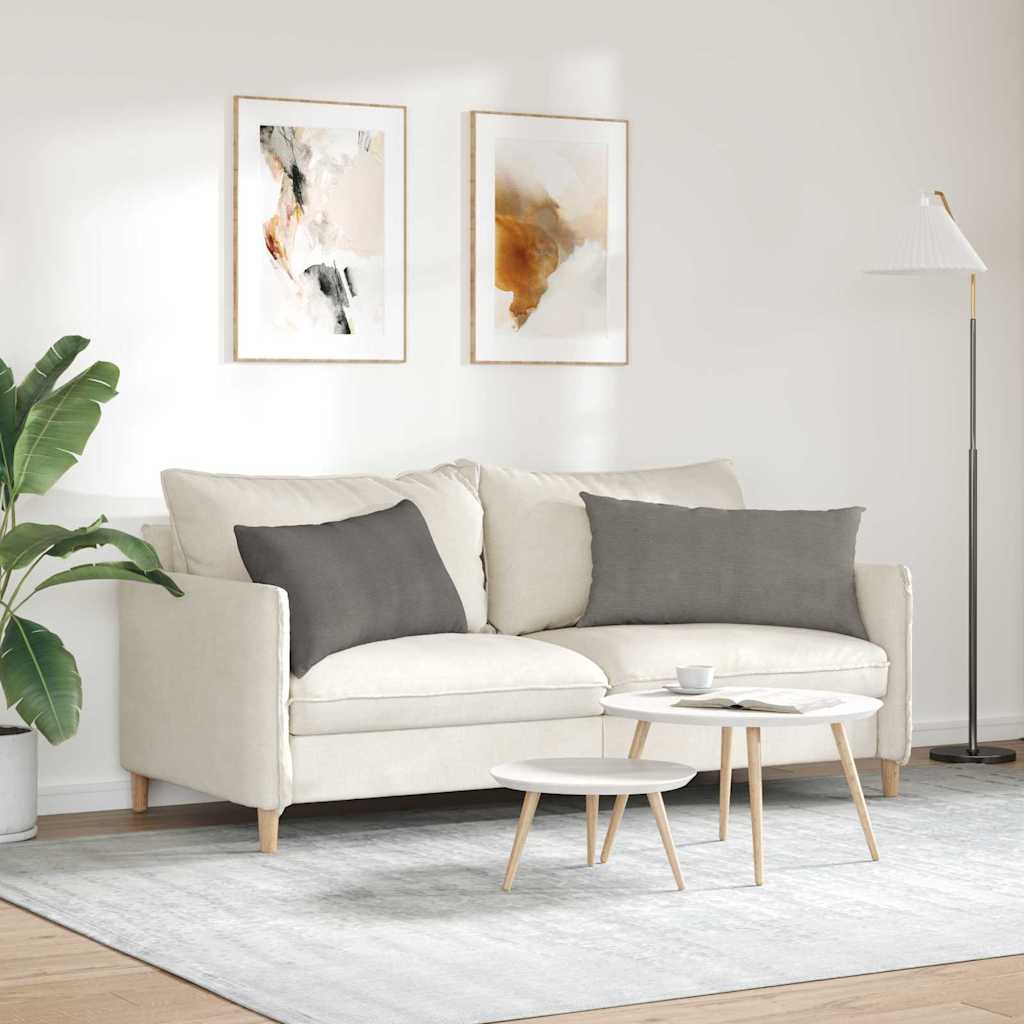 Sofa Kussens 2 stuks Lichtgrijs 80 x 40 cm Cordstof is nu te koop bij PeponiXL, paradijselijk wonen!