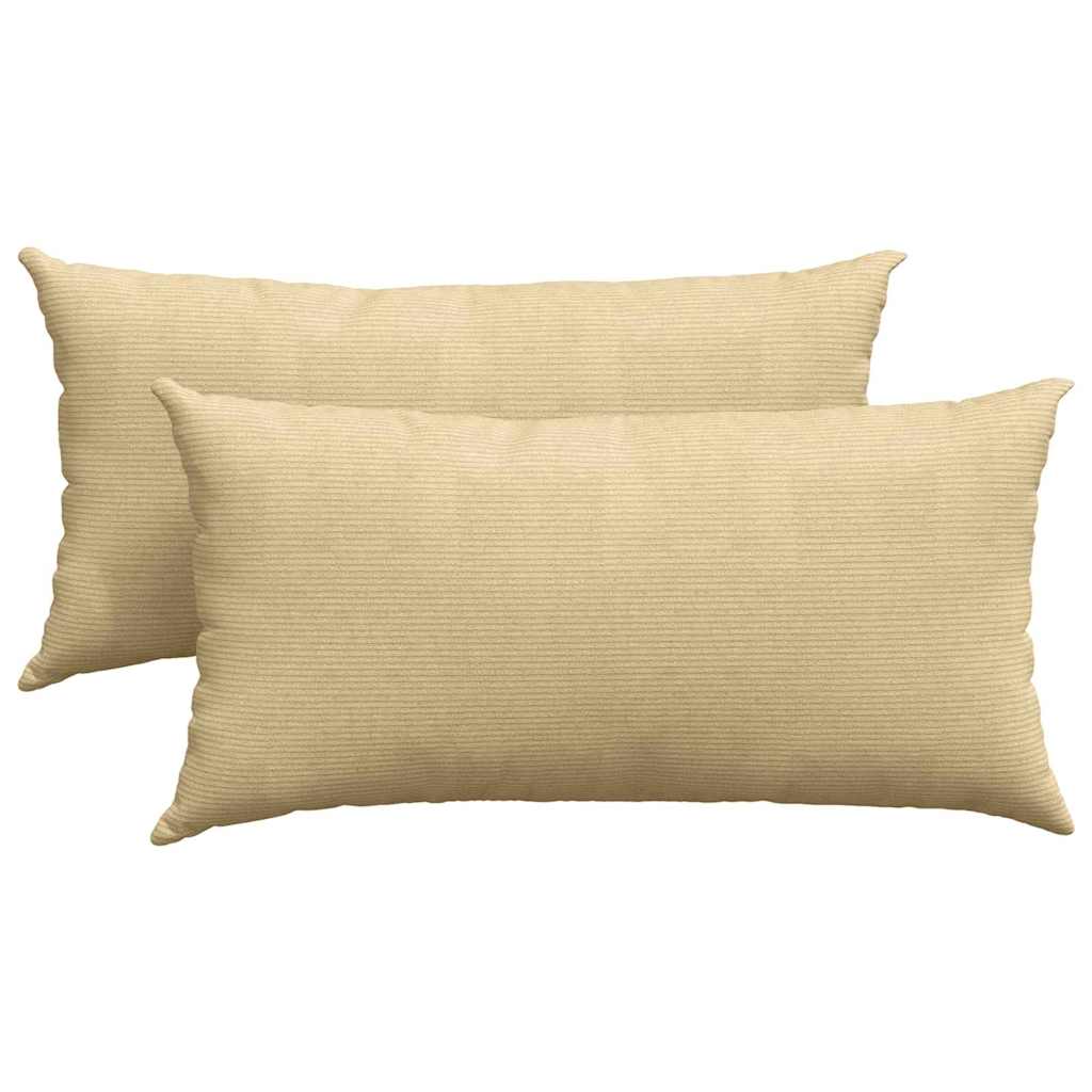 Sofa Kussens 2 stuks Grijs groen 80 x 40 cm Cordstof is nu te koop bij PeponiXL, paradijselijk wonen!