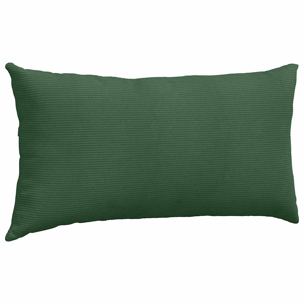 Sofa Kussens 2 stuks Donkergroen 80 x 40 cm Cordstof is nu te koop bij PeponiXL, paradijselijk wonen!