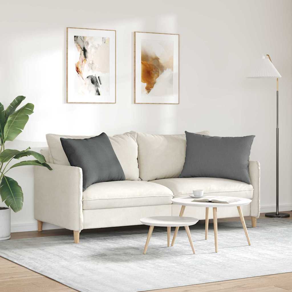 Sofa Kussens 2 stuks Donkergrijs 70 x 50 cm Stof is nu te koop bij PeponiXL, paradijselijk wonen!