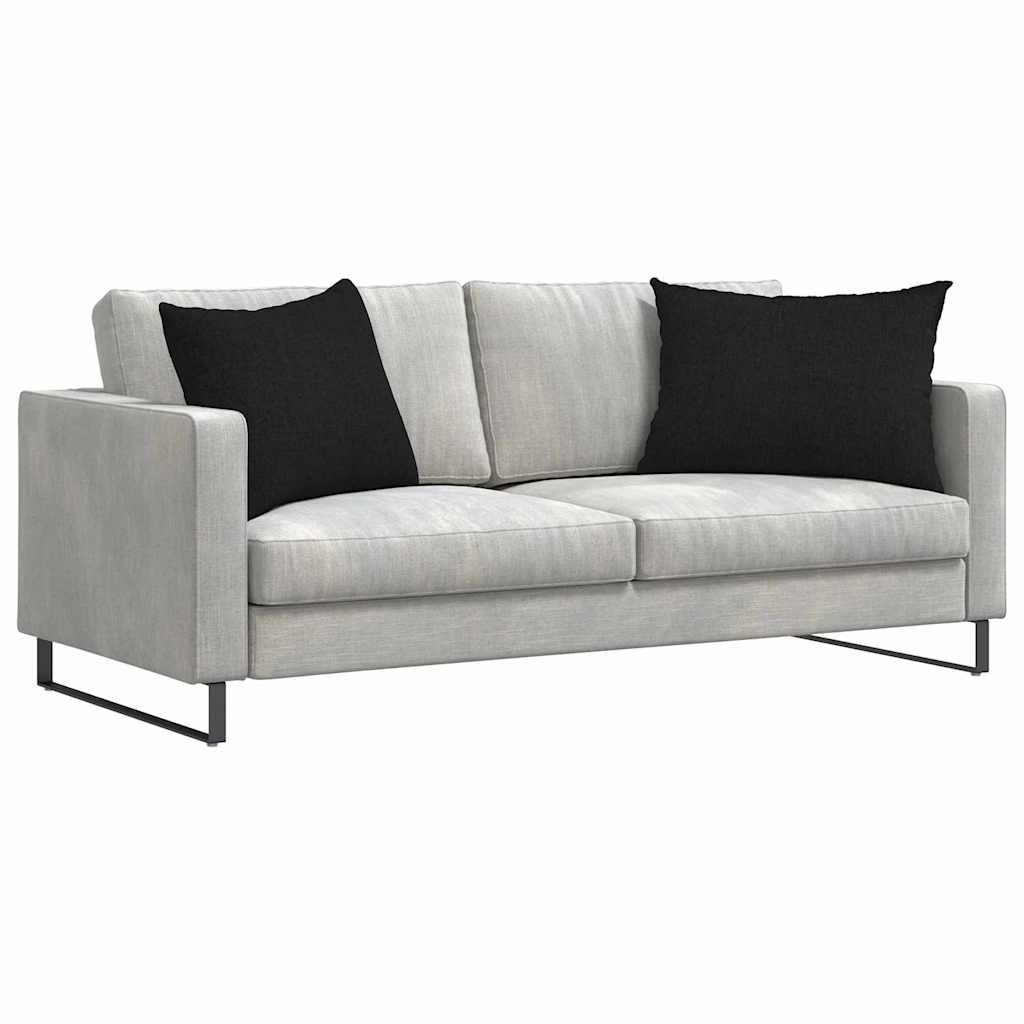 Sofa Kussens 2 stuks Zwart 70 x 50 cm Stof is nu te koop bij PeponiXL, paradijselijk wonen!