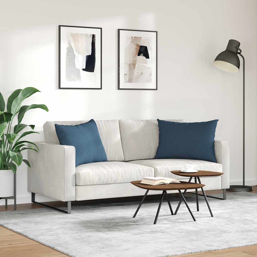Sofa Kussens 2 stuks Blauw 70 x 50 cm Stof is nu te koop bij PeponiXL, paradijselijk wonen!