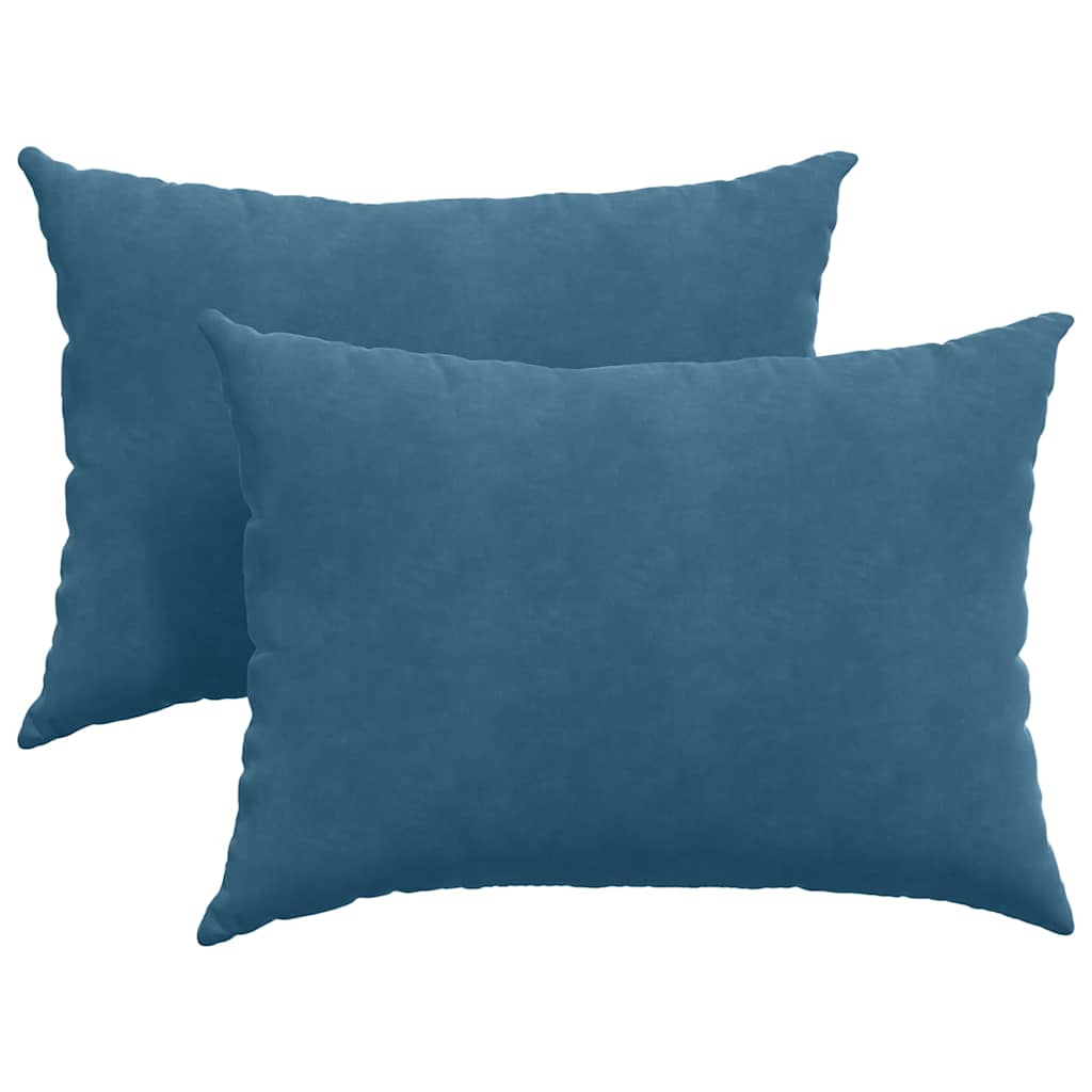 Sofa Kussens 2 stuks Blauw 70 x 50 cm Cordstof is nu te koop bij PeponiXL, paradijselijk wonen!