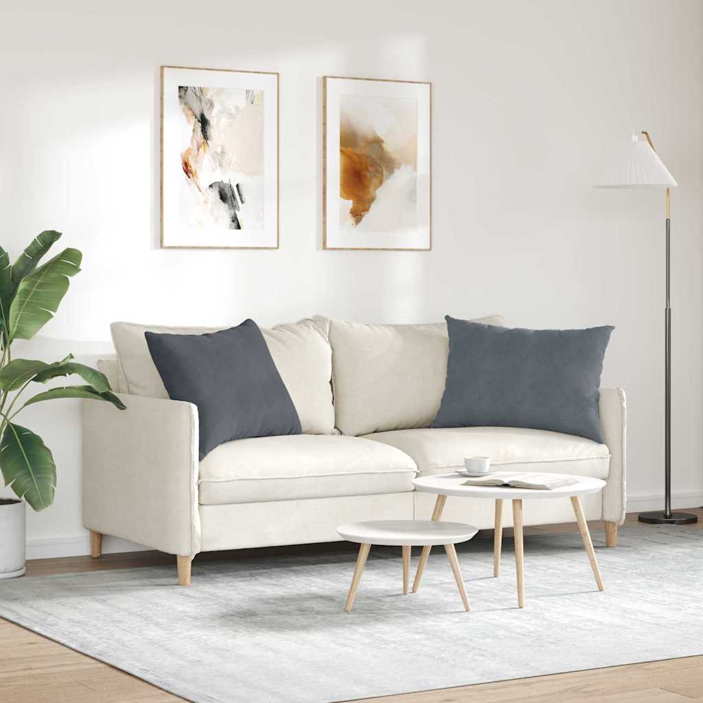 Sofa Kussens 2 stuks Donkergrijs 70 x 50 cm Cordstof is nu te koop bij PeponiXL, paradijselijk wonen!