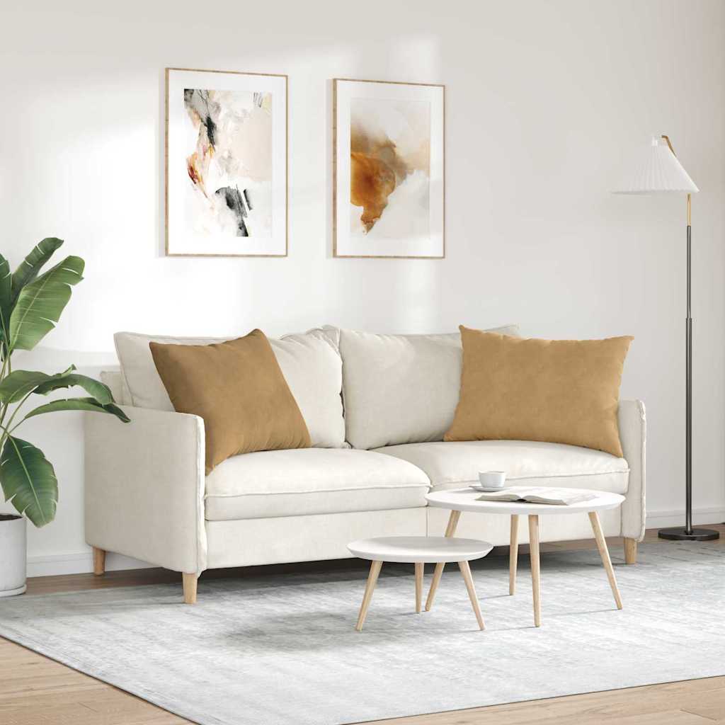 Sofa Kussens 2 stuks Bruin 70 x 50 cm Cordstof is nu te koop bij PeponiXL, paradijselijk wonen!