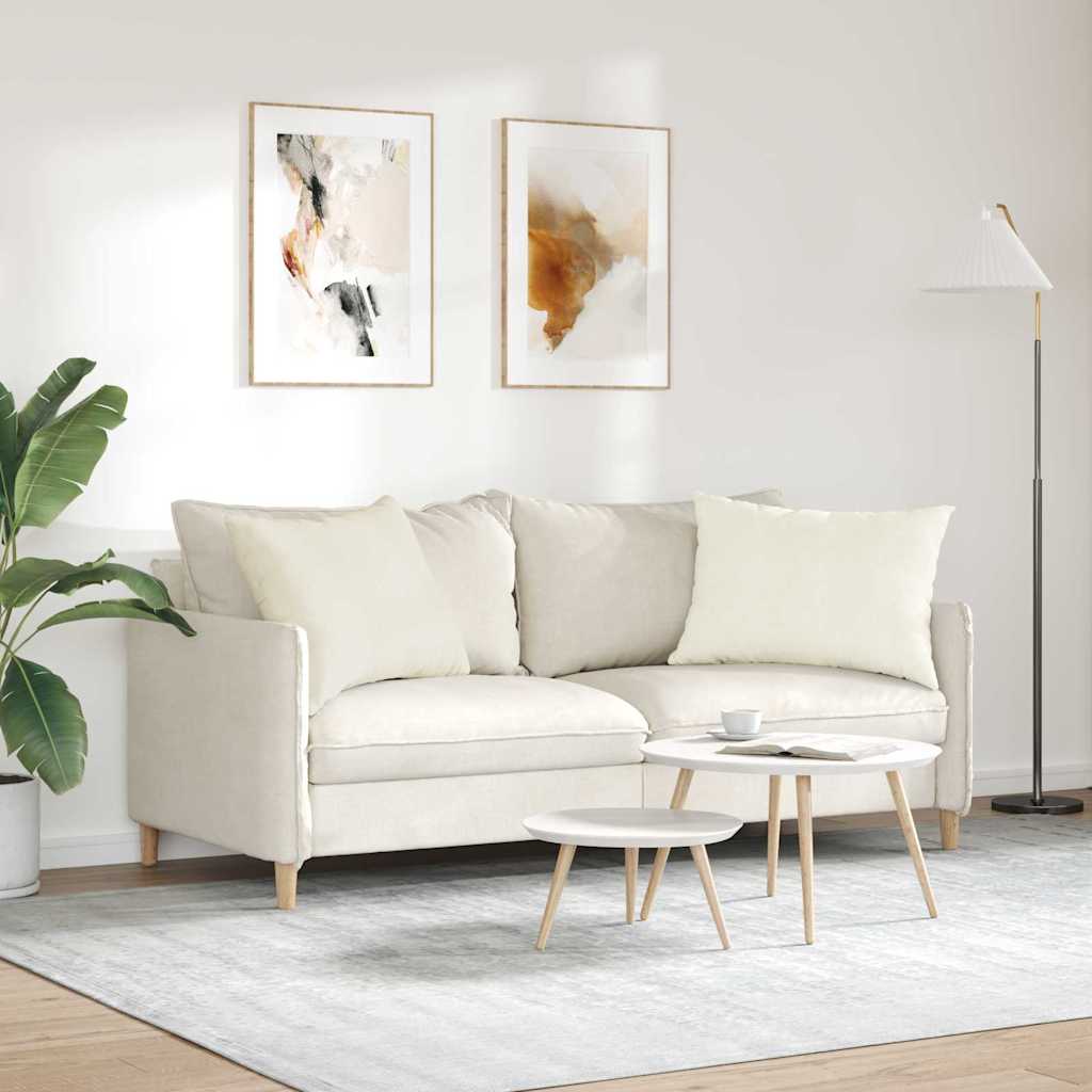 Sofa Kussens 2 stuks Crème 70 x 50 cm Cordstof is nu te koop bij PeponiXL, paradijselijk wonen!