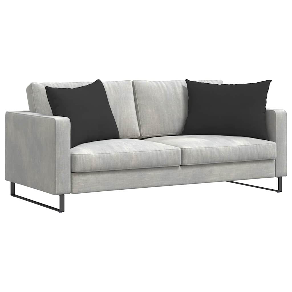 Sofa Kussens 2 stuks Zwart 70 x 50 cm Stof is nu te koop bij PeponiXL, paradijselijk wonen!