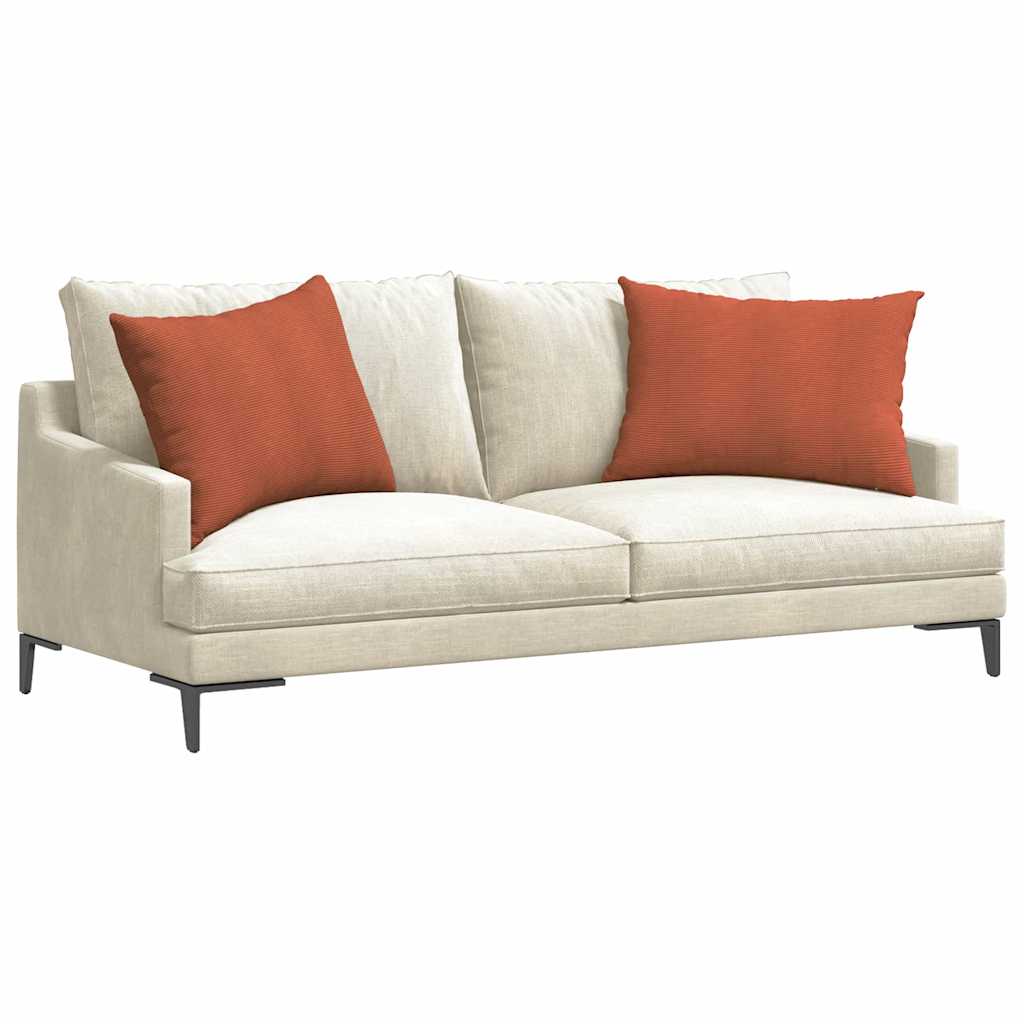 Sofa Kussens 2 stuks Rood-oranje 70 x 50 cm Cordstof is nu te koop bij PeponiXL, paradijselijk wonen!