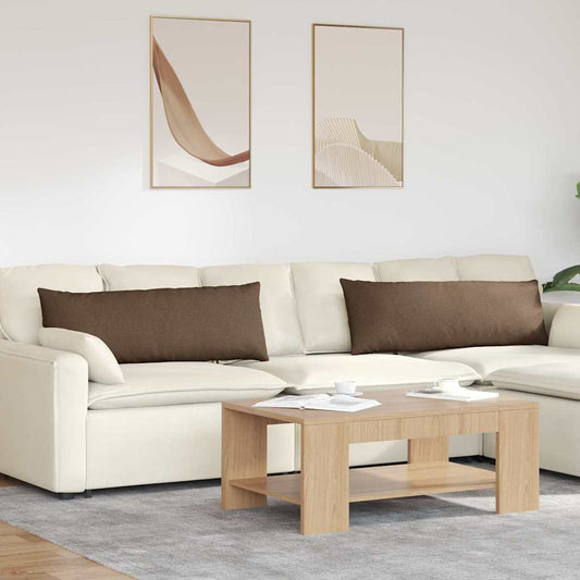Sofa Kussens 2 stuks Bruin 120 x 40 cm Stof is nu te koop bij PeponiXL, paradijselijk wonen!
