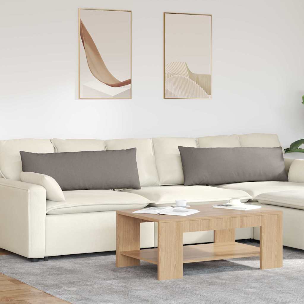Sofa Kussens 2 stuks Taupe 120 x 40 cm Stof is nu te koop bij PeponiXL, paradijselijk wonen!
