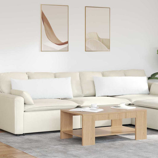 Sofa Kussens 2 stuks Wit 120 x 40 cm Stof is nu te koop bij PeponiXL, paradijselijk wonen!