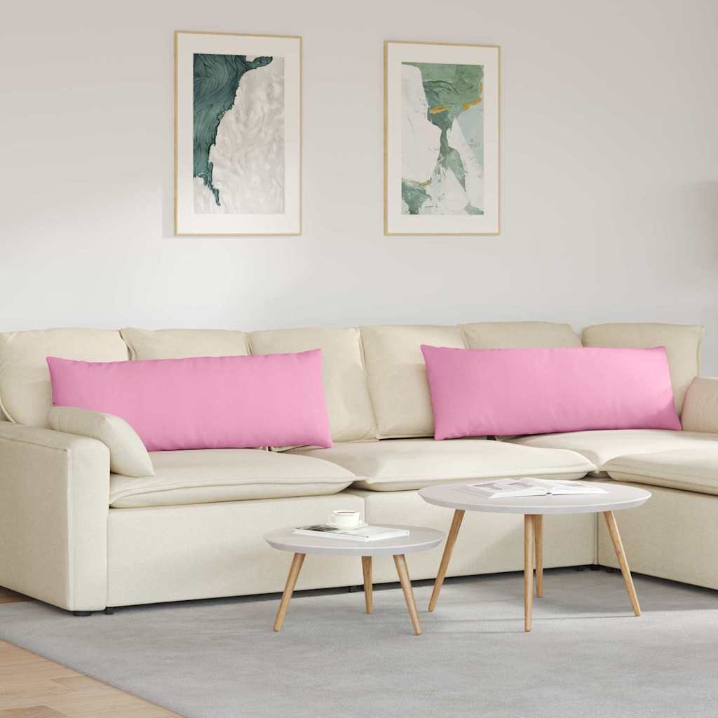 Sofa Kussens 2 stuks Roze 120 x 40 cm Stof is nu te koop bij PeponiXL, paradijselijk wonen!