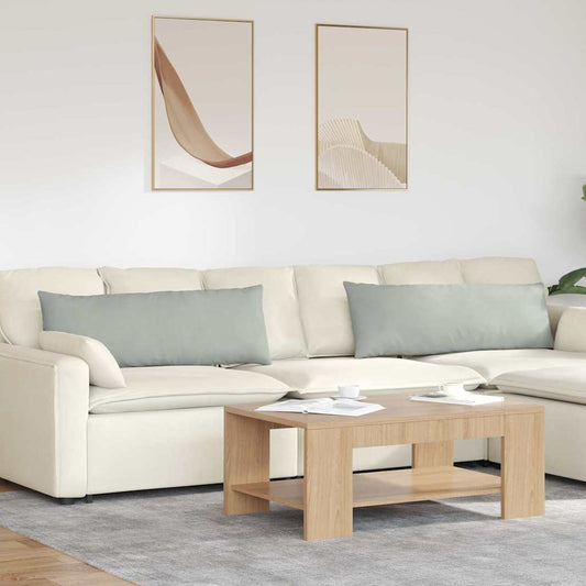Sofa Kussens 2 stuks Lichtgrijs 120 x 40 cm Cordstof is nu te koop bij PeponiXL, paradijselijk wonen!